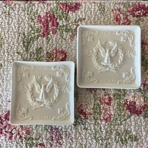 Vintage Limoges trinket tray / Set of 2